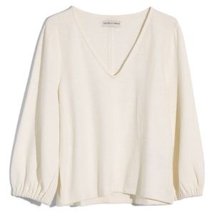 Small Madewell Quarter Sleeve Texture Top